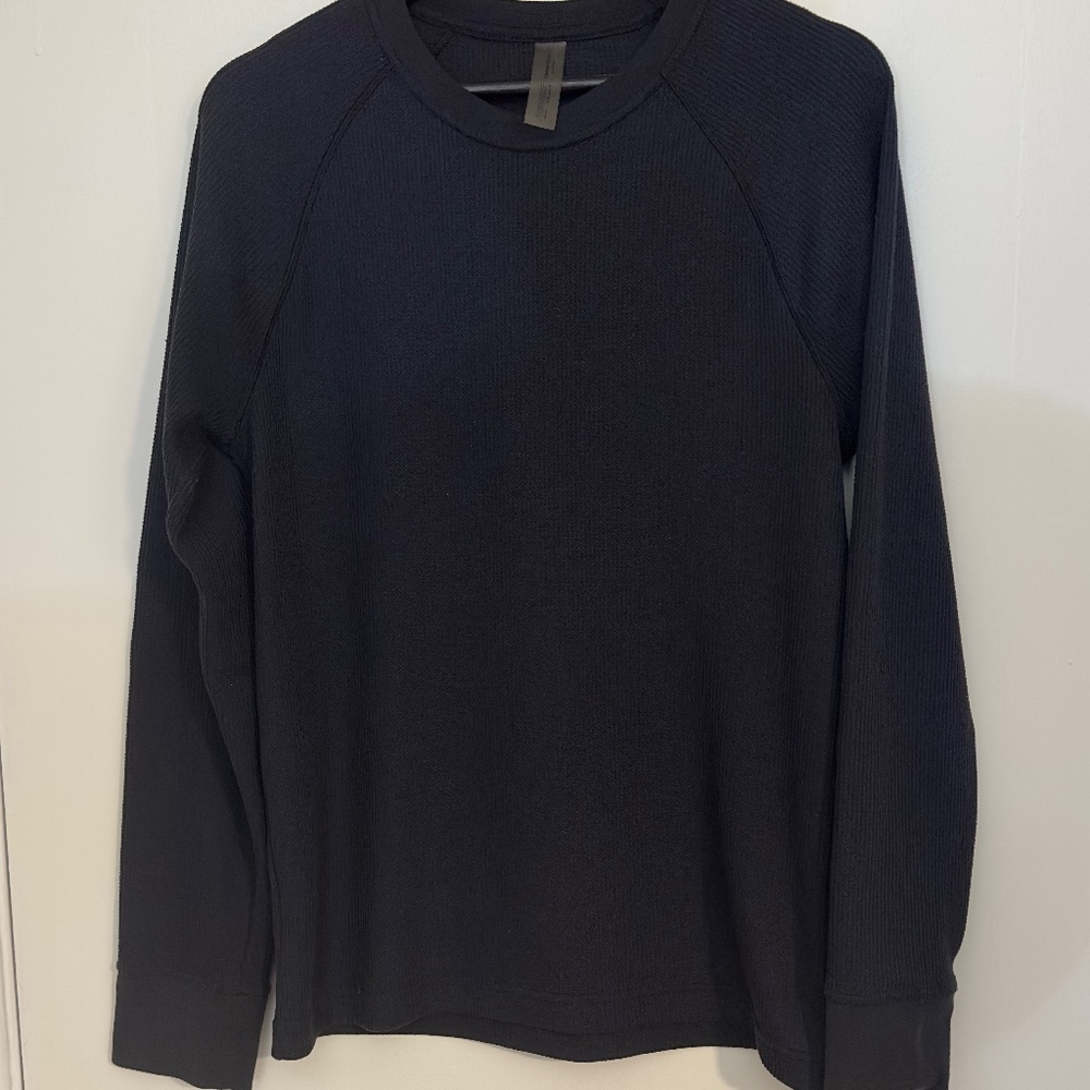 Outdoor Voices Men's FastTrack Waffle Longsleeve Black S